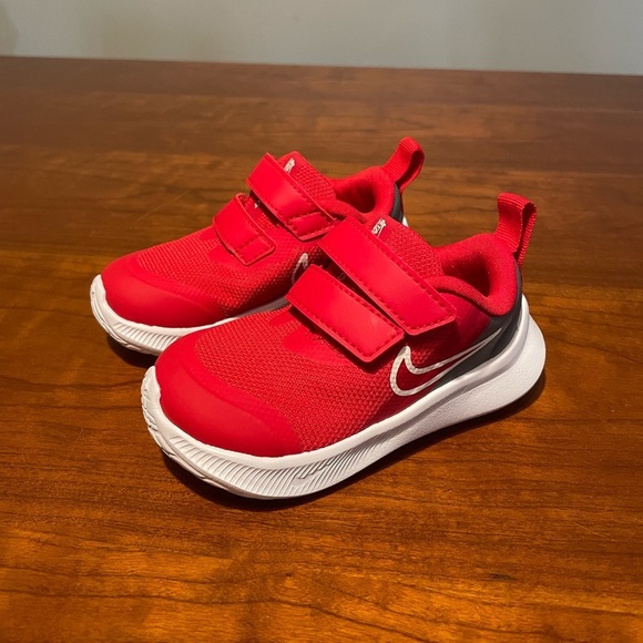 Nike Boys Star Runner 3 [DA2777-607] Red/Gray Running Shoes Sneakers - Picture 5 of 7